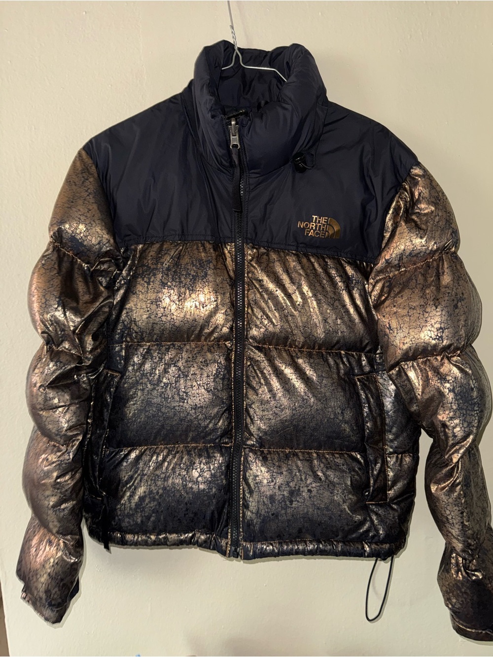 The North Face Women’s Metallic Bronze & Black Puffer Jacket